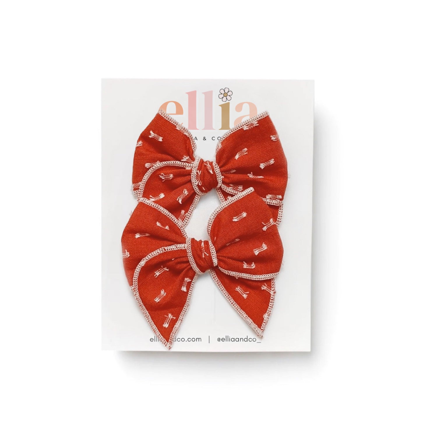 Burnt Orange Clip Dot - Mini Fairytale Piggie Clips