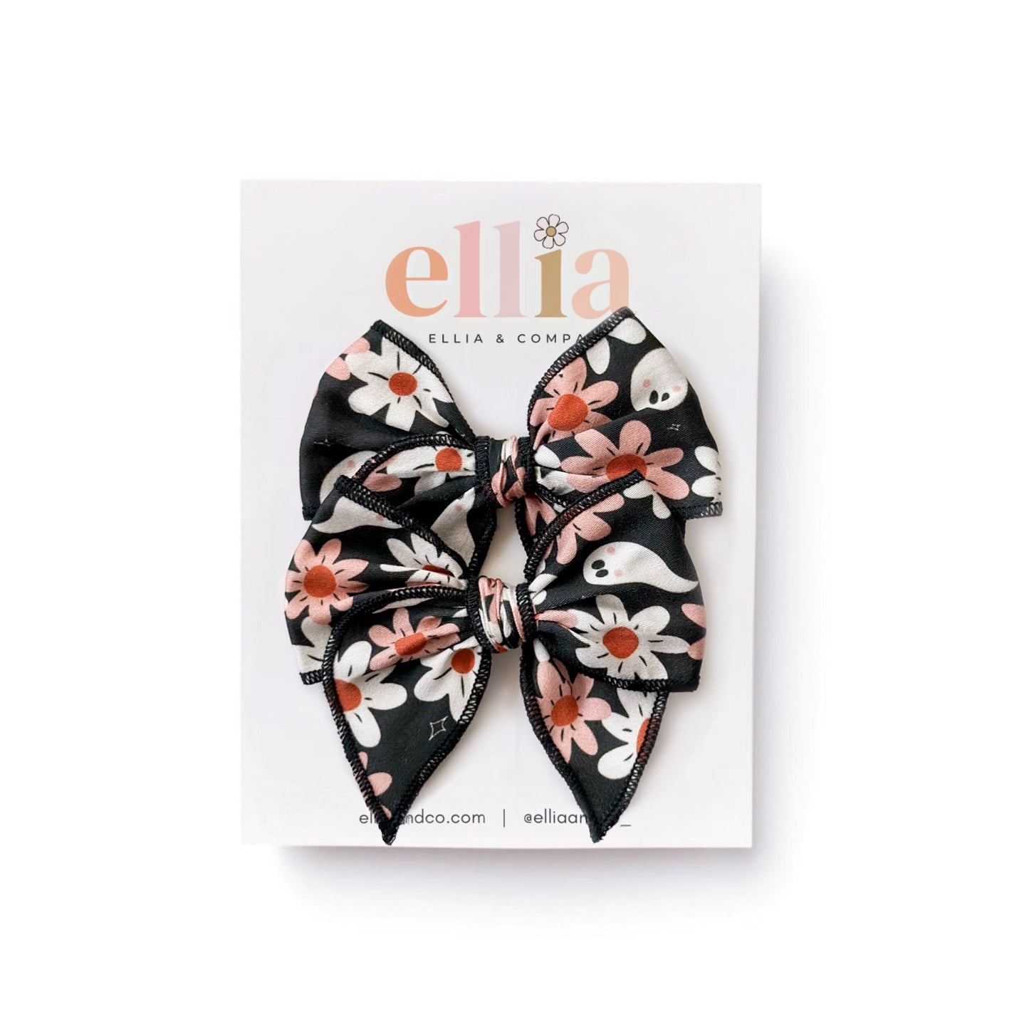 Ghostly Floral - Mini Fairytale Piggie Clips