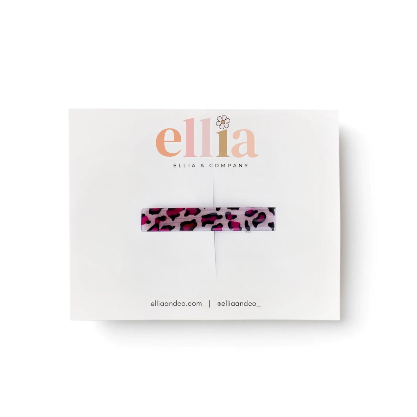 Pink Leopard - Bar Clip