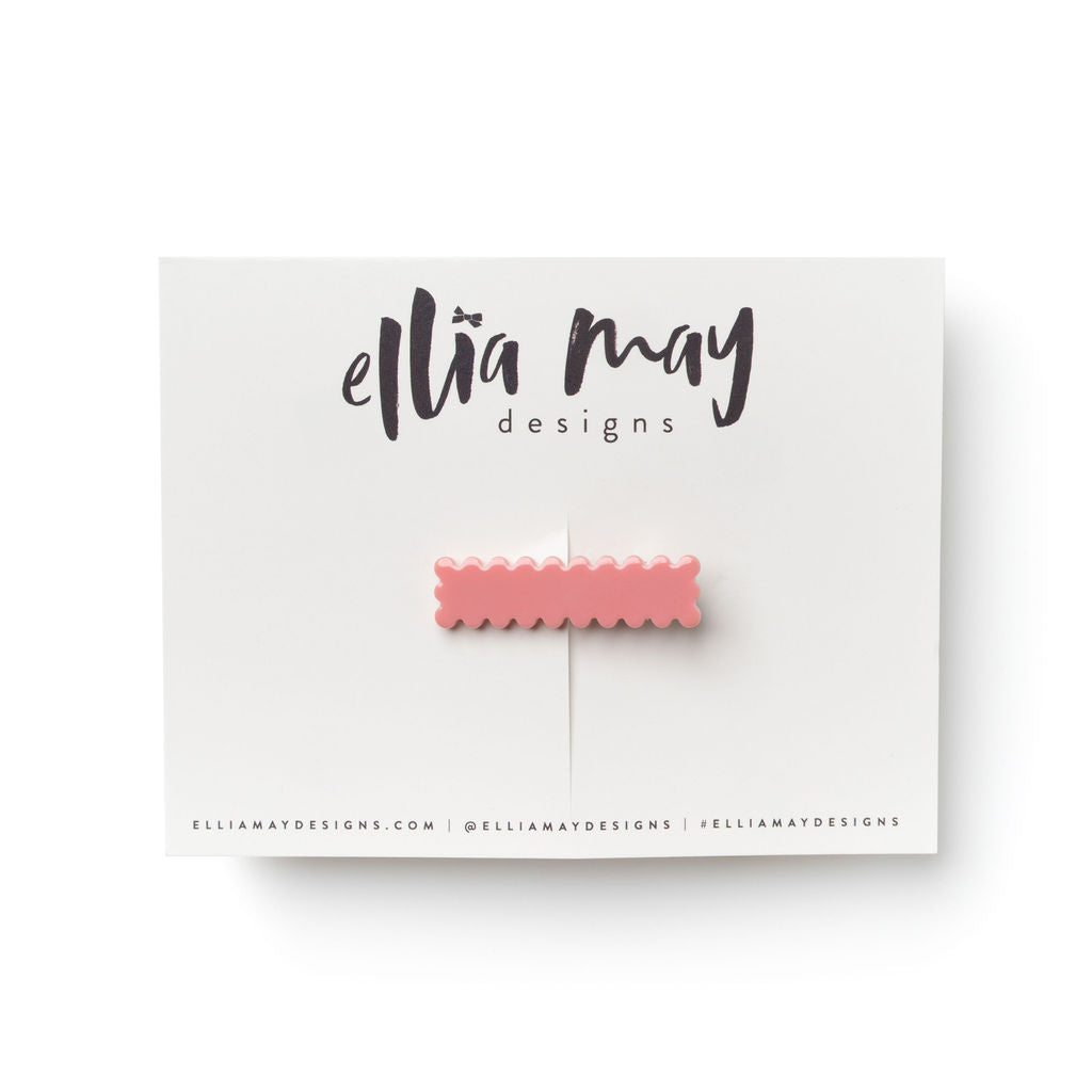 Prairie Pink - Scalloped Bar Clip