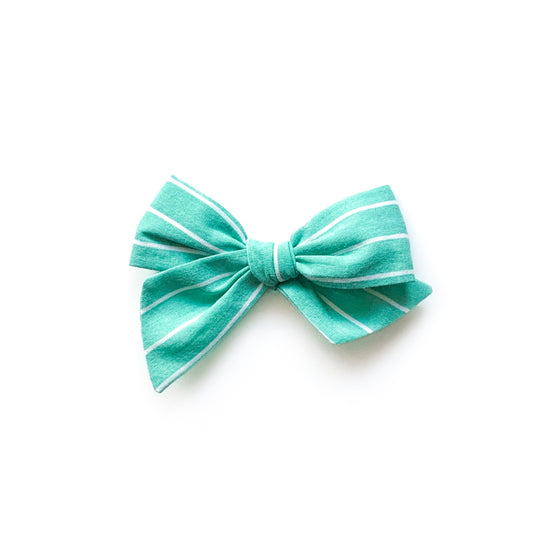 Neon Teal Stripe - Mini Twirl