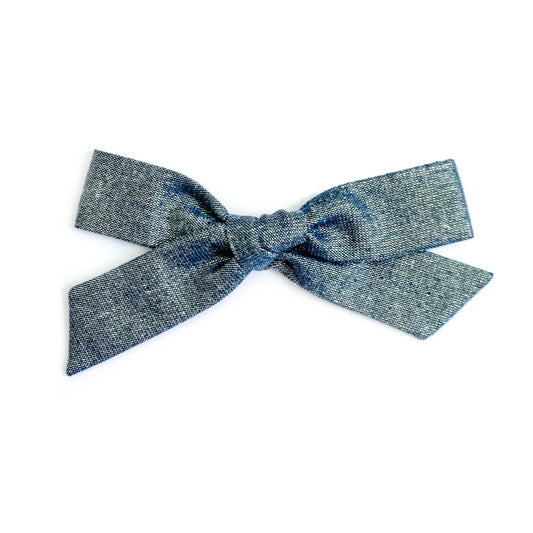 Navy Tinsel - Oversized Knot