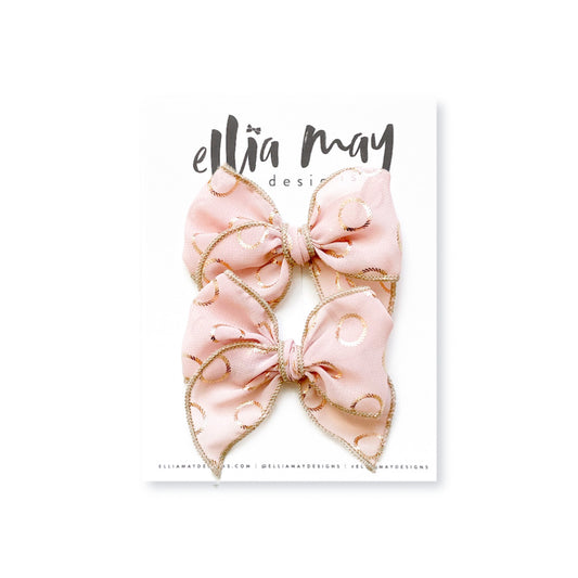 Blush Circles - Mini Fairytale Piggie Clips