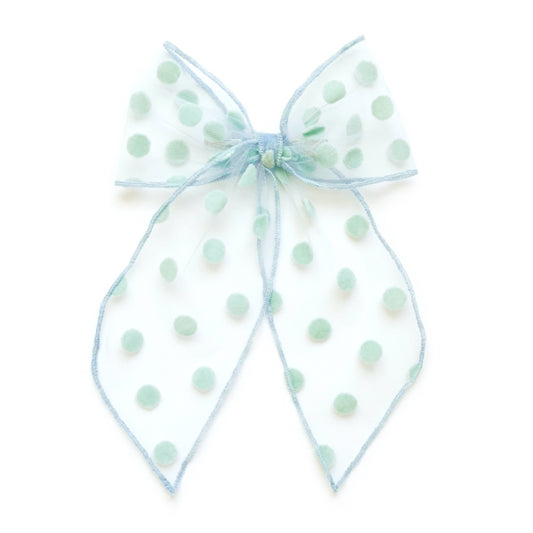 Robins Egg Tulle Dot - Oversized Fairytale