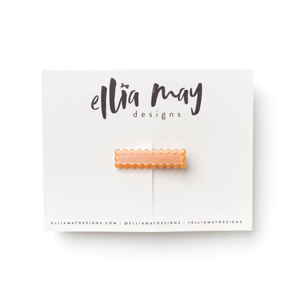 Persimmon - Scalloped Bar Clip