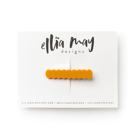 Mustard - Scalloped Bar Clip