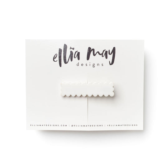 Snow - Scalloped Bar Clip