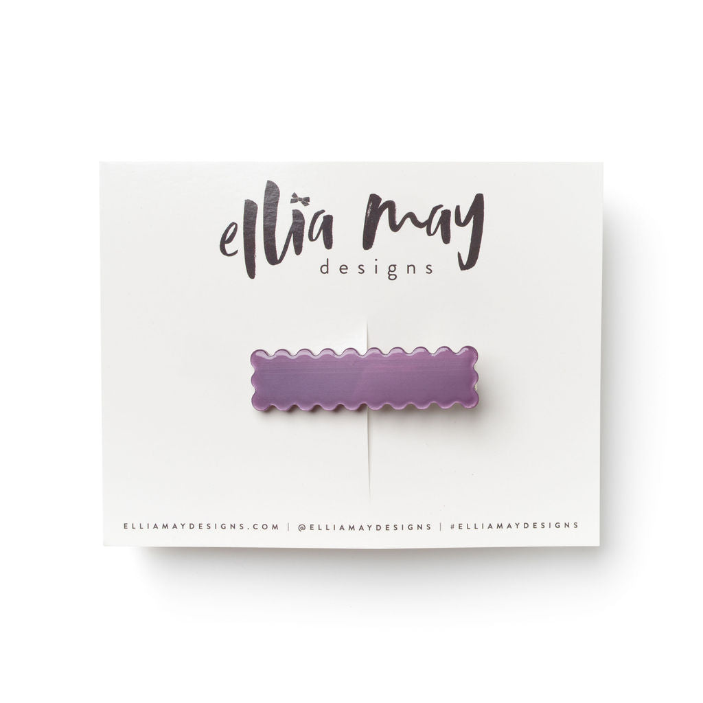 Sugarplum - Scalloped Bar Clip